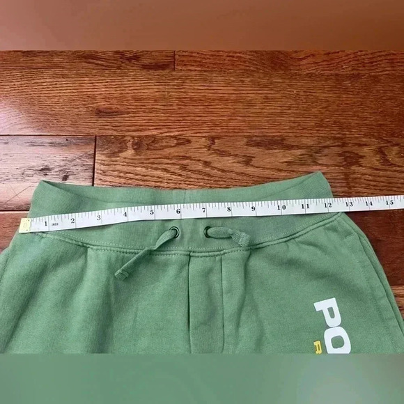 Polo Sport Ralph Lauren kids Olive Green Logo Fleece Jogger Pants Sz M (10-12) - Picture 5 of 6
